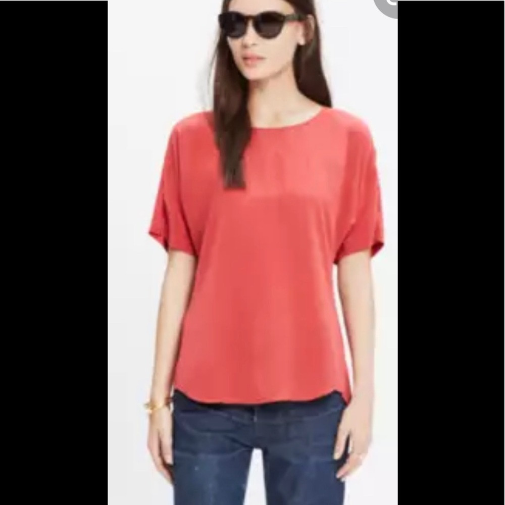 Madewell Silk Overlook Tunic Shirt